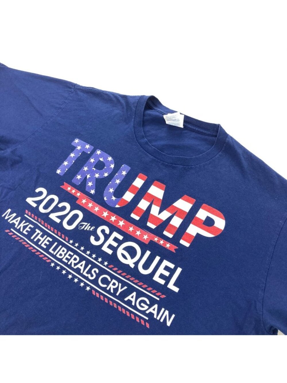 Trump 2020 Men's "Make The Liberals Cry Again" S/S T-Shirt Navy Blue • XL